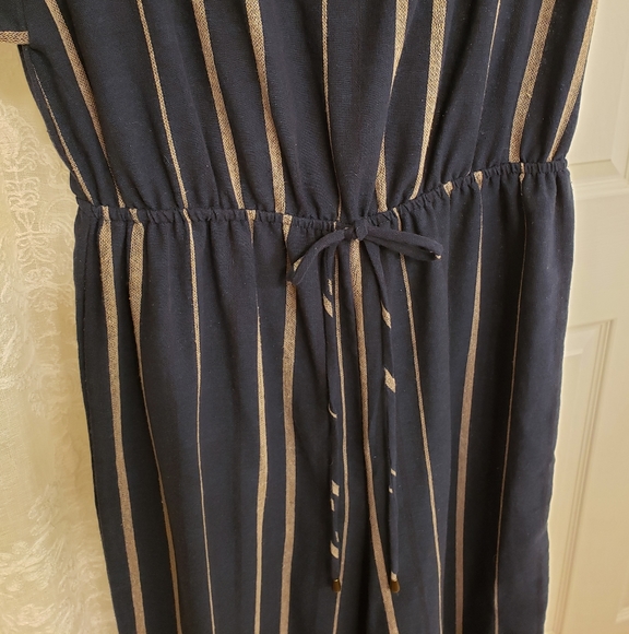 Universal Thread drawstring navy stripe jumpsuit size S - Picture 4 of 5